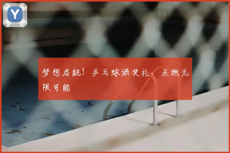 梦想启航!乒乓球颁奖礼,点燃无限可能
